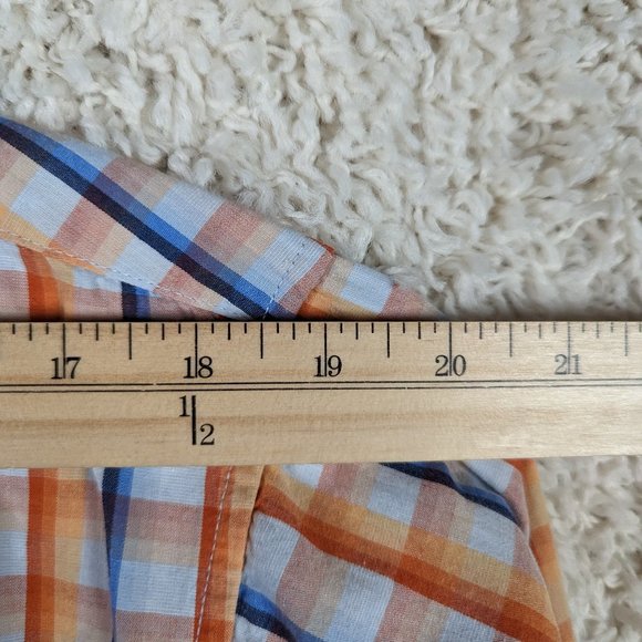 B'52* Men's Long Sleeve Button Down Curved Hem NO Pockets Shirt~ Size Large - Picture 4 of 8